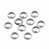 Silverfärgat rostfritt stål tunna rondeller 3.5 mm, 10 st