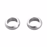 Silverfärgat rostfritt stål tunna rondeller 3.5 mm, 10 st