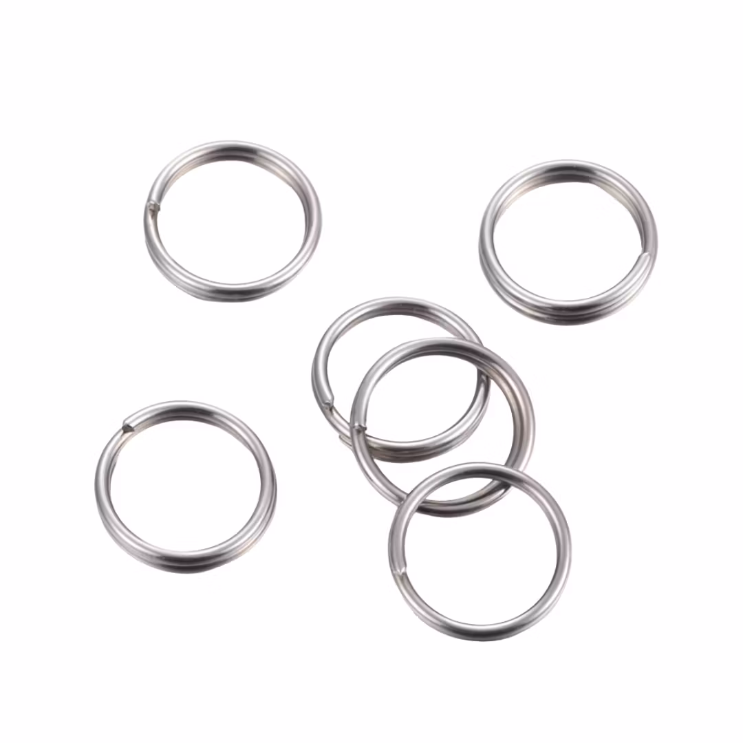 Storpack: Kirurgiskt stål dubbelringar 6 mm, ca 100 st