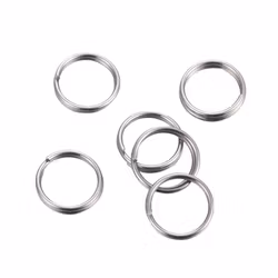 Kirurgiskt stål dubbelringar 6 mm, ca 50 st