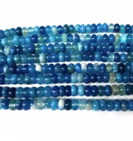 Faceted agate mix strip 8 mm, 1 strand