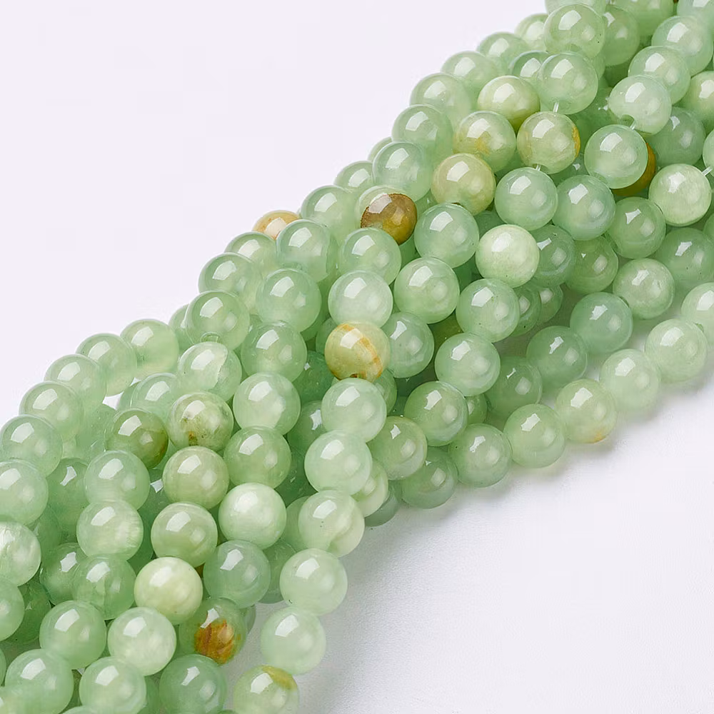 Jade 6 mm white, 5 strands