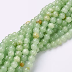 Jade 6 mm white, 5 strands