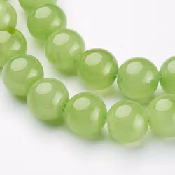 Jade 6 mm white, 5 strands