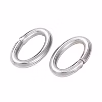 Surgical steel oval link rings 5 mm, approx. 400 pcs.
