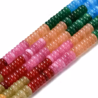 Jade rondeller multi 6x2 mm, 1 sträng