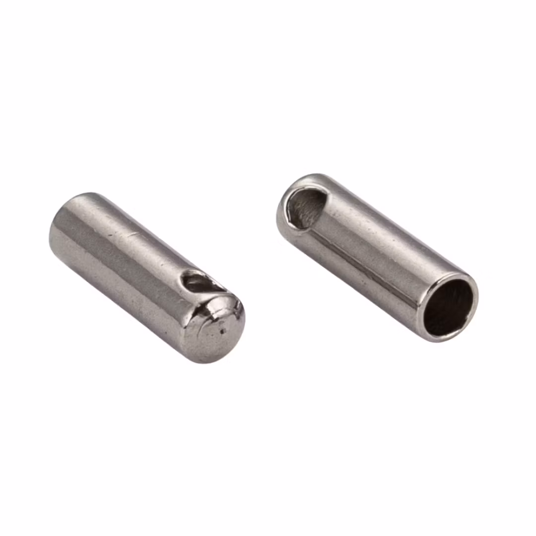 Rostfritt stål tubformade fästen 7x2 mm, 10 st