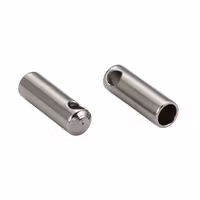 Rostfritt stål tubformade fästen 7x2 mm, 10 st