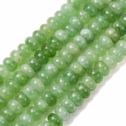 Jade rondeller gröna 8x5 mm, 1 sträng