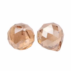 Facetterat glashänge rund guld, 1 st