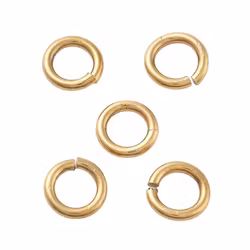Guldfärgat rostfritt stål bindringar 8x1.5 mm med PVD och 18k, ca 20 st