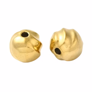 Guldfärgat kirurgiskt stål twistad pärla 10 mm, 1 st