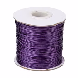 Waxed cotton thread 0.5 mm dark purple, 5 m