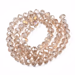 Faceted abacus 4x3 mm glass, 1 string