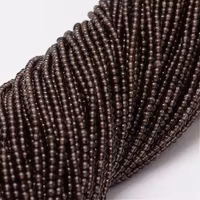 Smoky quartz 3 mm, 1 strand