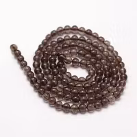 Smoky quartz 3 mm, 1 strand