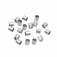 Kirurgiskt stål klämpärlor tuber 2x2 mm, ca 100 st