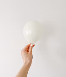 Miniballonger Krämvit 10-pack