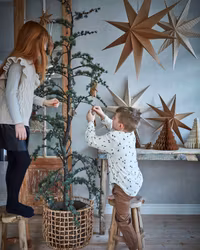 Affari Pappersstjärna Uni brun/vit 80 cm