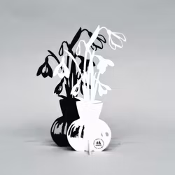 #Älska Plåt Snödroppe Svart