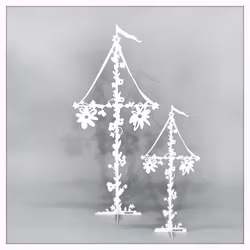 #Älska Plåt Midsommarstång vit stor