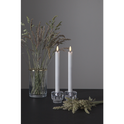 Antikljus 2-pack Flamme vit 25 cm, med timer