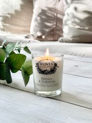 Klintas stora doft- & massageljus  - Bärnsten & Tonkaböna