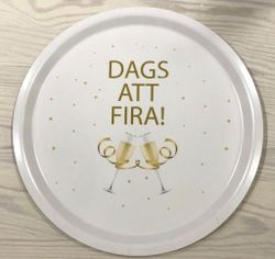 Bricka Dags Att Fira vit