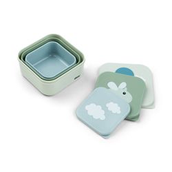 Snacks box 3-set Happy Clouds grön