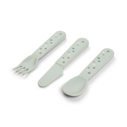 Bestick 3-pack Happy dots grön