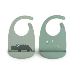 Haklapp Croco 2-pack Grön