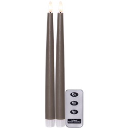 Antikljus 2-pack Flamme Slim Mullvad 28 cm