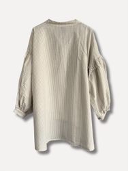 Reunion Alba Stripe blus ljusbeige