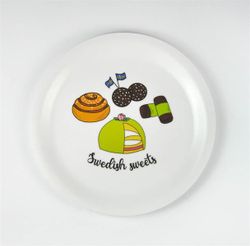 Glasunderlägg med kant Swedish sweets