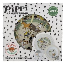 Pippi Långstrump Cirkus barnservis 3-delad