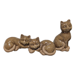 Keramikkatt sovande 3-pack