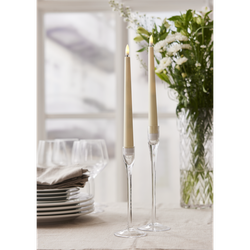 Antikljus 2-pack Flamme Candy gul 26 cm, med timer