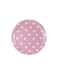 Glasunderlägg med kant Hearts rosa