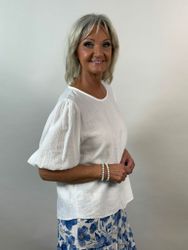 Mix by Heart Noelia blus med puffärm