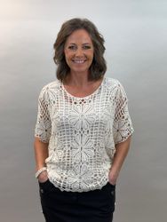 Mix by Heart Diana virkad topp beige