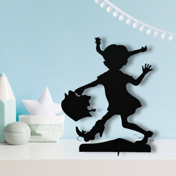 #Älska Plåt Pippi med kappsäcken svart