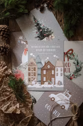 Majas julkort Nu har vi ljus här i vårt hus, julen är kommen.....