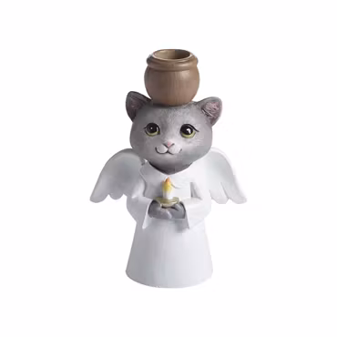 Ljusstake katt ängel