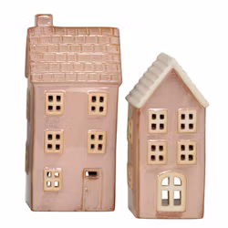 Stenhus för ledljus rosa