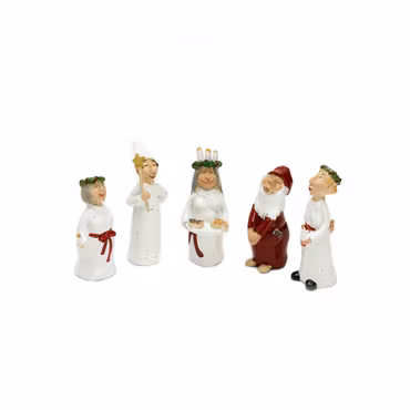 Luciatåg mini 5 figurer 8,5 cm