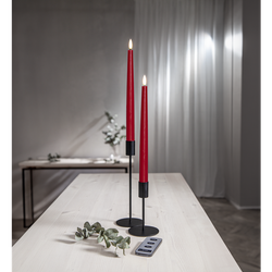 Antikljus 2-pack Flamme Slim Röd 28 cm