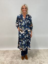 Mix by Heart Ninni klänning marinblå blommig