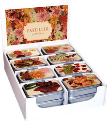 Plåtask Höstväxter med pastiller, smak apelsin