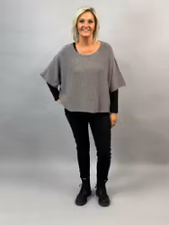 Mix by Heart Nessa ponchotröja taupe