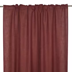 Gardinlängd Brooklyn röd 2-pack